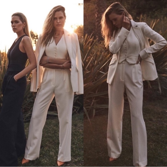 Favorite Daughter Wide Leg The Shortie Favorite Pant in Ivory White Size 10 NWT - Picture 6 of 16